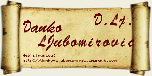 Danko LJubomirović vizit kartica